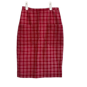 Jenni Kayne Vintage Red Plaid Skirt